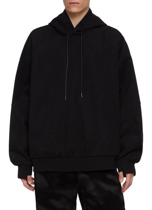 Main View - Click To Enlarge Main View - Click To Enlarge - JUUN.J - Oversized Faux Suede Hoodie