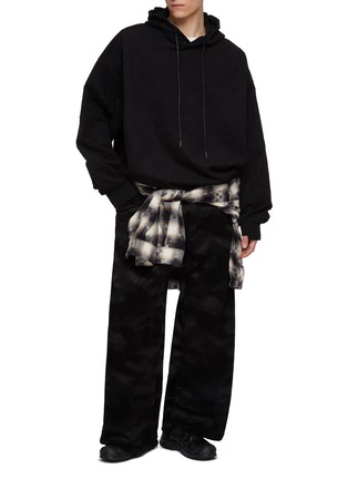 Figure View - Click To Enlarge - JUUN.J - Oversized Faux Suede Hoodie