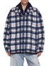 JUUN.J Layered Chequered Hooded Flannel Shirt