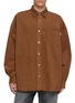 JUUN.J Long Sleeve Faux Suede Shirt