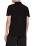 Back View - Click To Enlarge - MONCLER - Logo Patch Half Zip Cotton Polo Shirt
