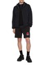 Figure View - Click To Enlarge - MONCLER - Logo Patch Half Zip Cotton Polo Shirt