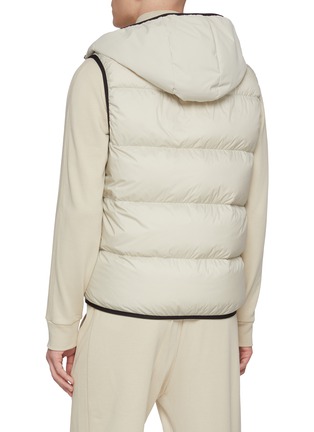 Back View - Click To Enlarge - MONCLER - Quilted Hooded Longue Saison Down Gilet