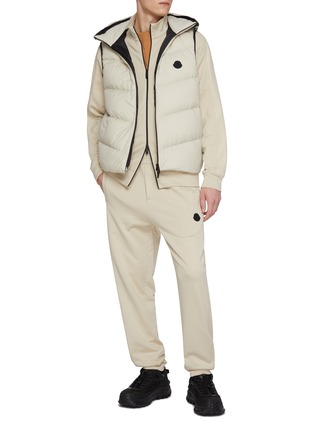 Figure View - Click To Enlarge - MONCLER - Quilted Hooded Longue Saison Down Gilet