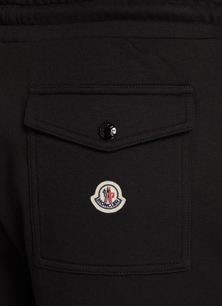  - MONCLER - Rose Embroidered Fleece Sweatshorts