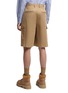 Back View - Click To Enlarge - MONCLER - Cotton Gabardine Cargo Shorts