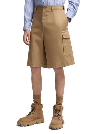 Main View - Click To Enlarge - MONCLER - Cotton Gabardine Cargo Shorts