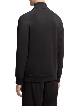 Back View - Click To Enlarge - MONCLER - Logo Cotton Fleece Track Jacket