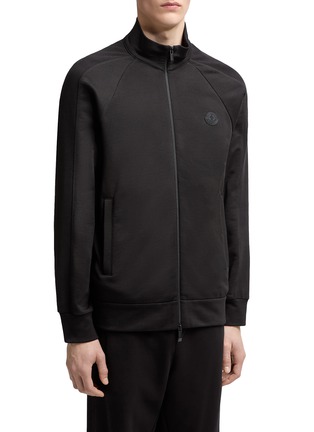 Main View - Click To Enlarge - MONCLER - Logo Cotton Fleece Track Jacket