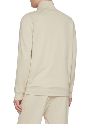 Back View - Click To Enlarge - MONCLER - Logo Cotton Fleece Track Jacket