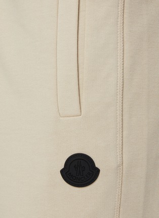  - MONCLER - Logo Patch Cotton Fleece Sweatpants