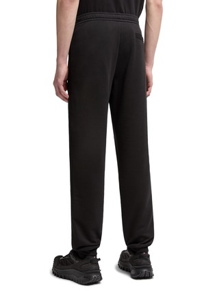Back View - Click To Enlarge - MONCLER - Elasticated Waist Cotton Fleece Sweatpants