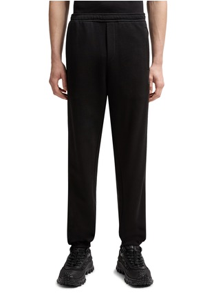 Main View - Click To Enlarge - MONCLER - Elasticated Waist Cotton Fleece Sweatpants