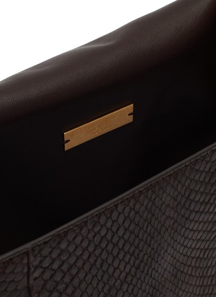 Detail View - Click To Enlarge - THE ROW - Nan Python Leather Shoulder Bag