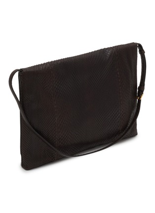 Figure View - Click To Enlarge - THE ROW - Nan Python Leather Shoulder Bag