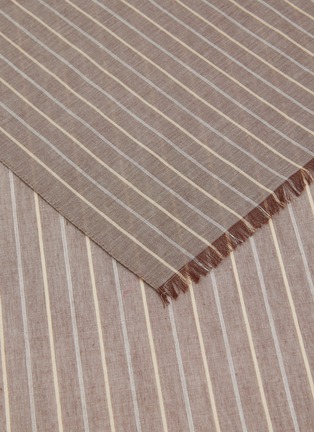Detail View - Click To Enlarge - THE ROW - Guel Striped Cotton Scarf