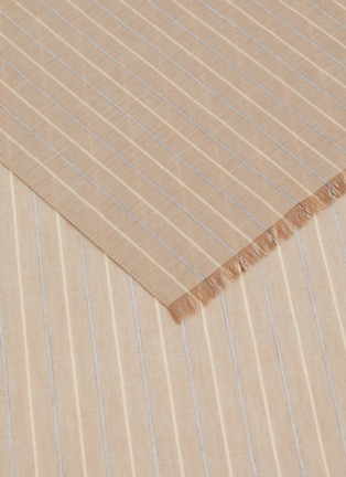 Detail View - Click To Enlarge - THE ROW - Guel Striped Cotton Scarf