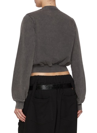 Back View - Click To Enlarge - ALEXANDERWANG - Shrunken Snap Button Cotton Cardigan