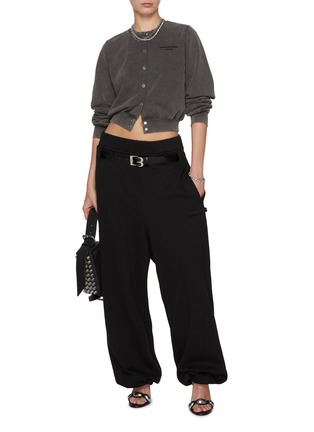 Figure View - Click To Enlarge - ALEXANDERWANG - Shrunken Snap Button Cotton Cardigan