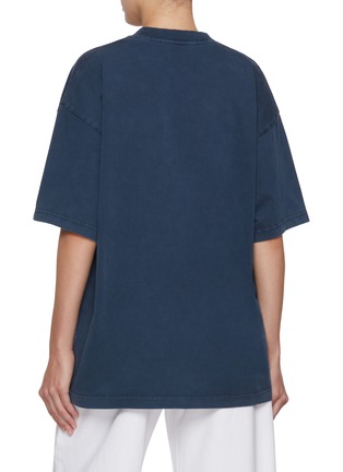Back View - Click To Enlarge - ALEXANDERWANG - Logo Print Cotton Oversized T-Shirt