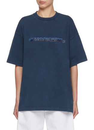 Main View - Click To Enlarge - ALEXANDERWANG - Logo Print Cotton Oversized T-Shirt