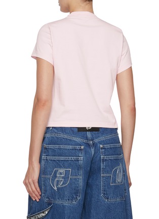 Back View - Click To Enlarge - ALEXANDERWANG - Logo Print Cotton Shrunken T-Shirt