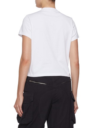 Back View - Click To Enlarge - ALEXANDERWANG - Logo Print Cotton Shrunken T-Shirt