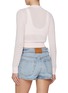 Back View - Click To Enlarge - ALEXANDERWANG - Hotfix Cropped Crewneck Cardigan
