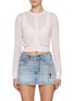 Main View - Click To Enlarge - ALEXANDERWANG - Hotfix Cropped Crewneck Cardigan
