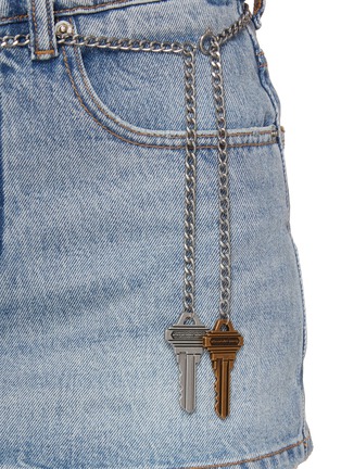  - ALEXANDERWANG - Chain Belt High Rise Denim Skort