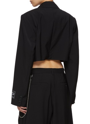 Back View - Click To Enlarge - ALEXANDERWANG - Chain Detail Cropped Blazer