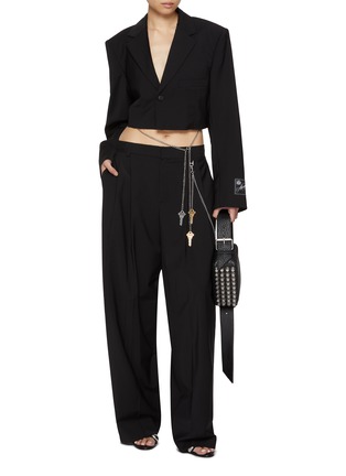 Figure View - Click To Enlarge - ALEXANDERWANG - Chain Detail Cropped Blazer