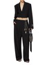 Figure View - Click To Enlarge - ALEXANDERWANG - Chain Detail Cropped Blazer