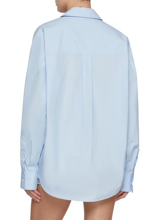 Back View - Click To Enlarge - ALEXANDERWANG - Nameplate Chain Detail Cotton Oversized Shirt