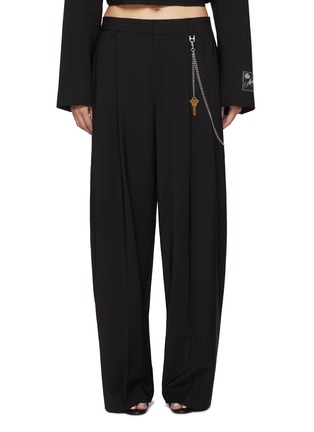 Main View - Click To Enlarge - ALEXANDERWANG - Chain Detail Straight Leg Trousers