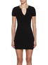 Main View - Click To Enlarge - ALEXANDERWANG - Nameplate Chain Detail Ribbed V-Neck Dress