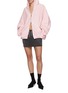 Figure View - Click To Enlarge - ALEXANDERWANG - Oversized Cotton Zip-Up Hoodie