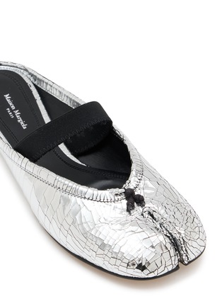 Detail View - Click To Enlarge - MAISON MARGIELA - Tabi Elastic Band Leather Mules
