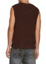 Back View - Click To Enlarge - MM6 MAISON MARGIELA - Distressed Square Knit Vest