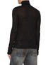 Back View - Click To Enlarge - MM6 MAISON MARGIELA - Printed Turtleneck Wool Top