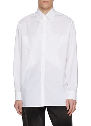 Main View - Click To Enlarge - MM6 MAISON MARGIELA - Star Front Cotton Shirt