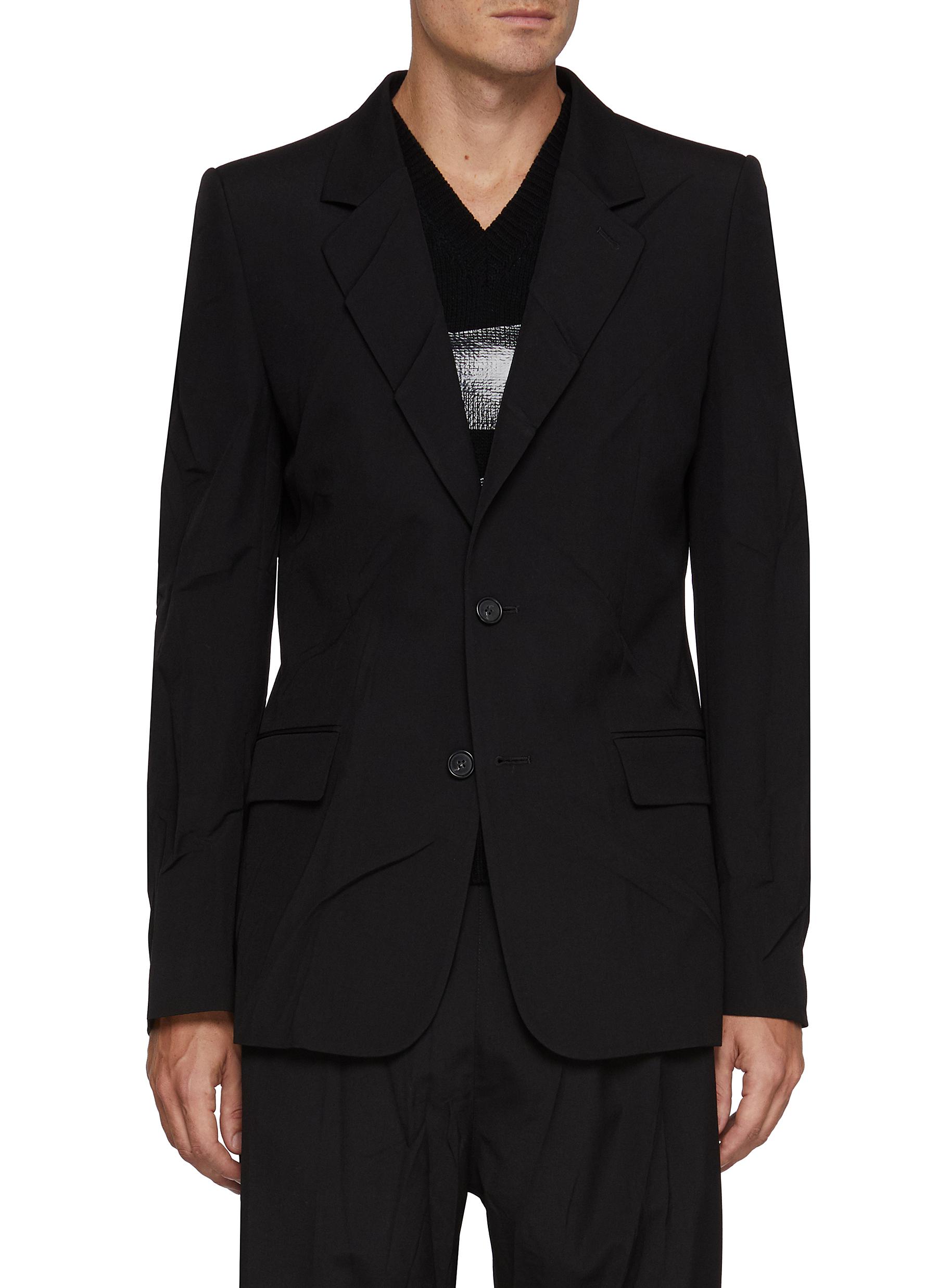 スーツ MM6 Maison Margiela SUIT MM6 Maison Margiela Collarless Raw Edge Suit Jacket | Nordstrom