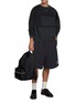 Figure View - Click To Enlarge - MM6 MAISON MARGIELA - Panelled Logo Embroidered Cotton Sweatshirt