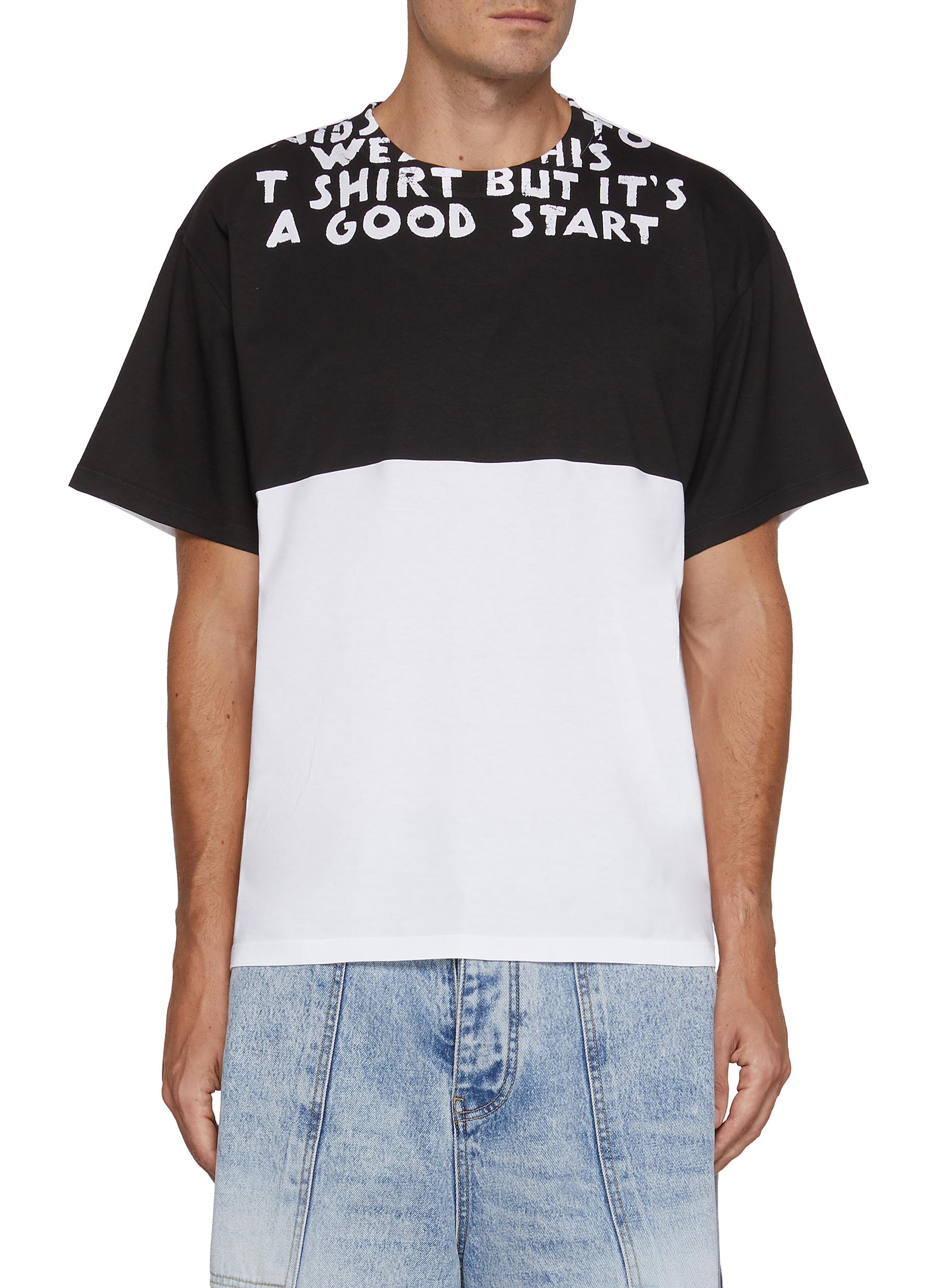 MM6 MAISON MARGIELA | Colour Block Printed Cotton T-Shirt