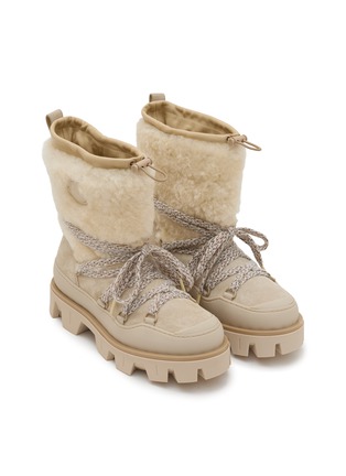 Detail View - Click To Enlarge - MONCLER - Peak Apres Shearling Boots