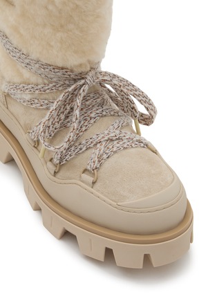 Detail View - Click To Enlarge - MONCLER - Peak Apres Shearling Boots