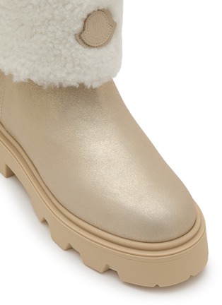 Detail View - Click To Enlarge - MONCLER - Aurea Shearling Mid Ankle Boots