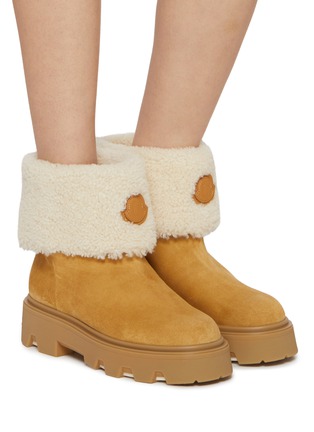 Figure View - Click To Enlarge - MONCLER - Aurea Suede Mid Ankle Boots