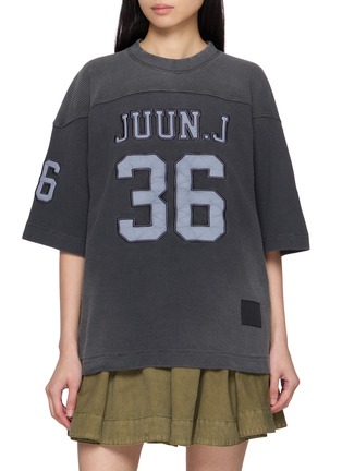 Main View - Click To Enlarge - JUUN.J - Logo Patch Overdyed T-Shirt