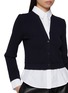  - JUUN.J - Layered Shirt Knit Cardigan Sweater